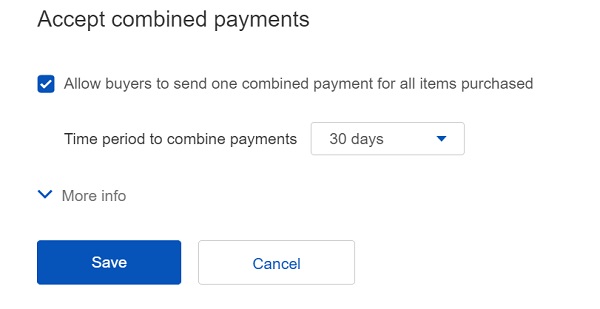 ebay同梱設定方法・支払い設定