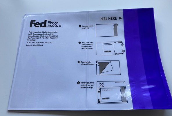 FedEx梱包材どうする・パウチ